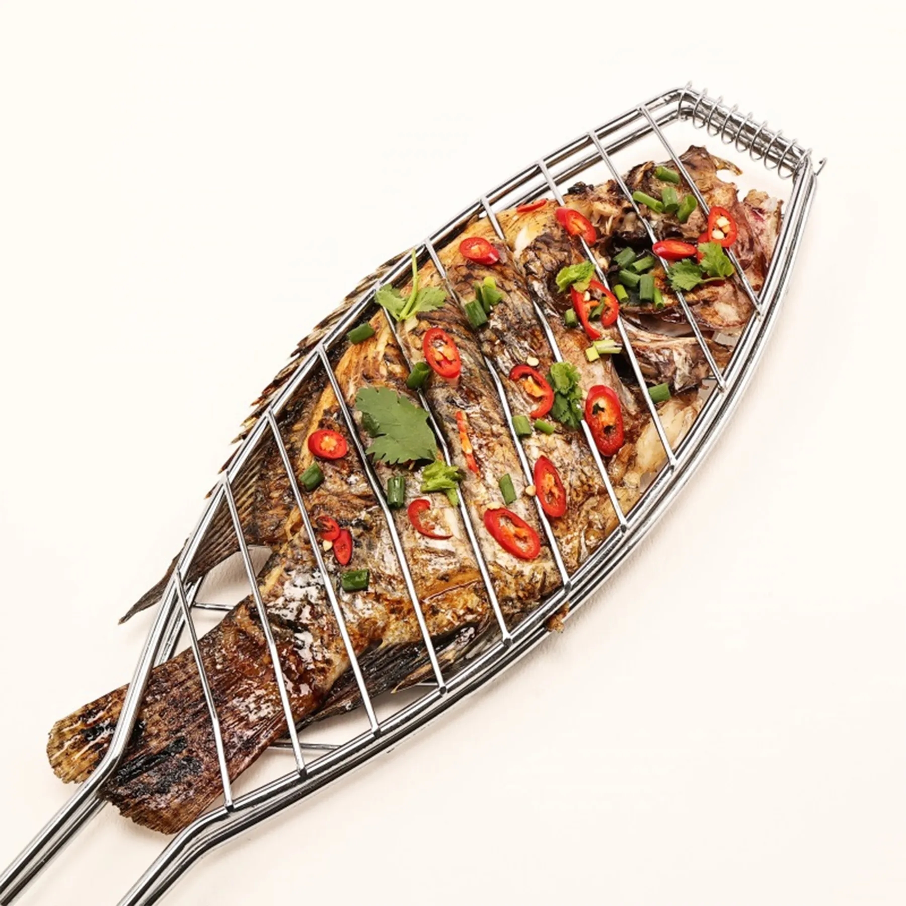 Iron Outdoor Grilled Fish Clip 3