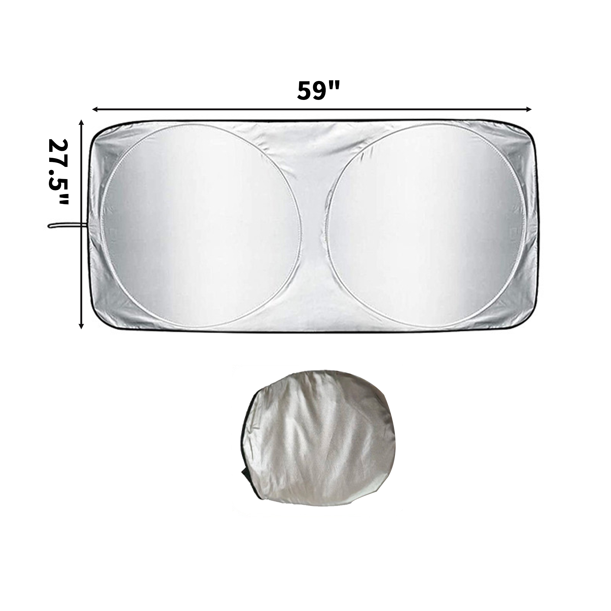 Polyester Foldable Windshield Car Sun Shade 3