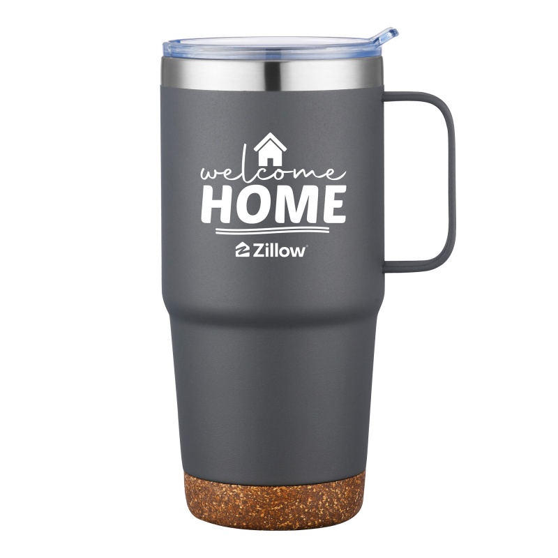 24 oz. Stainless Steel Travel Mug with Cork Bottom 6