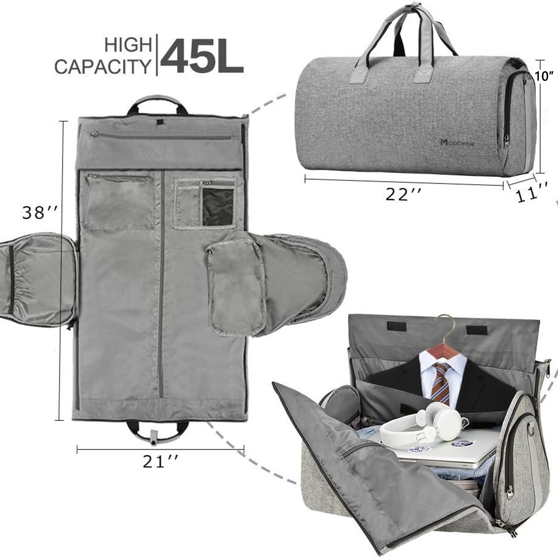 Convertible Garment Travel Bag 7