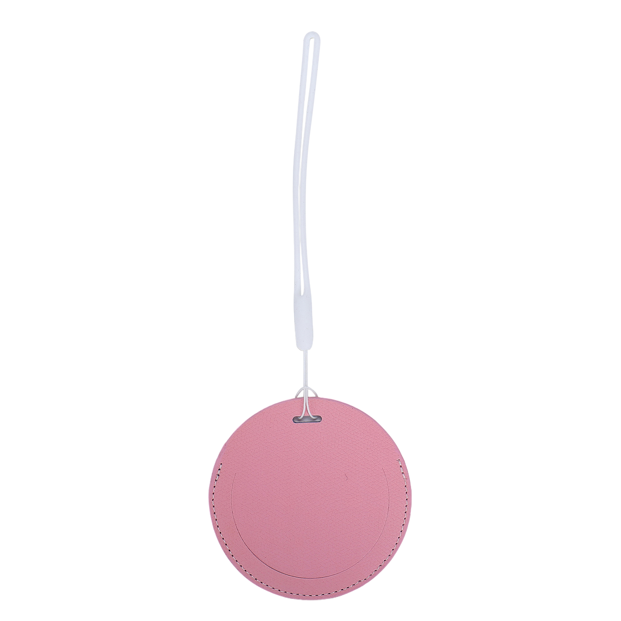 Round Thick PU Leather Luggage Tag with Hanging Rope 7