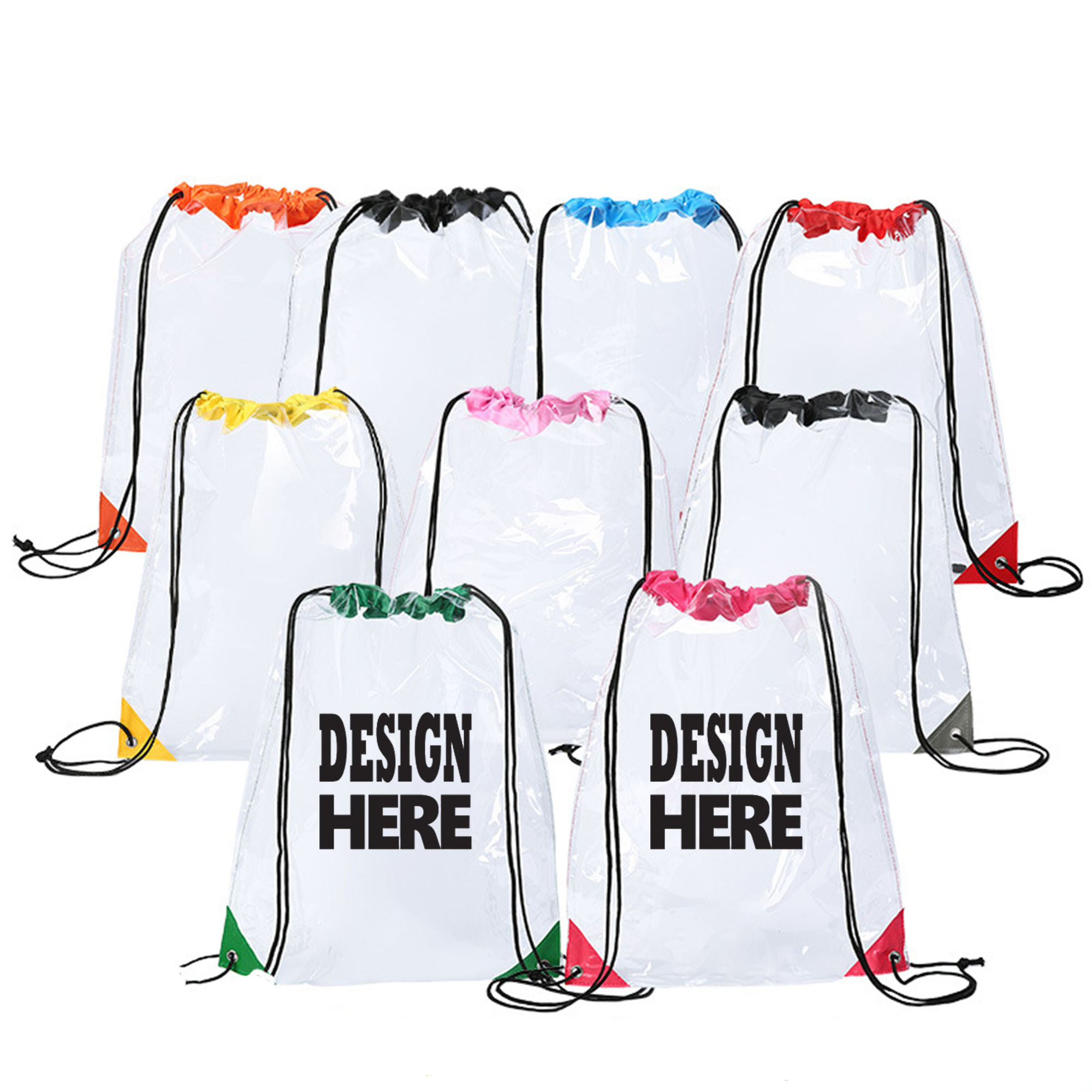 Transparent EVA Drawstring Promo Backpack Bag 1