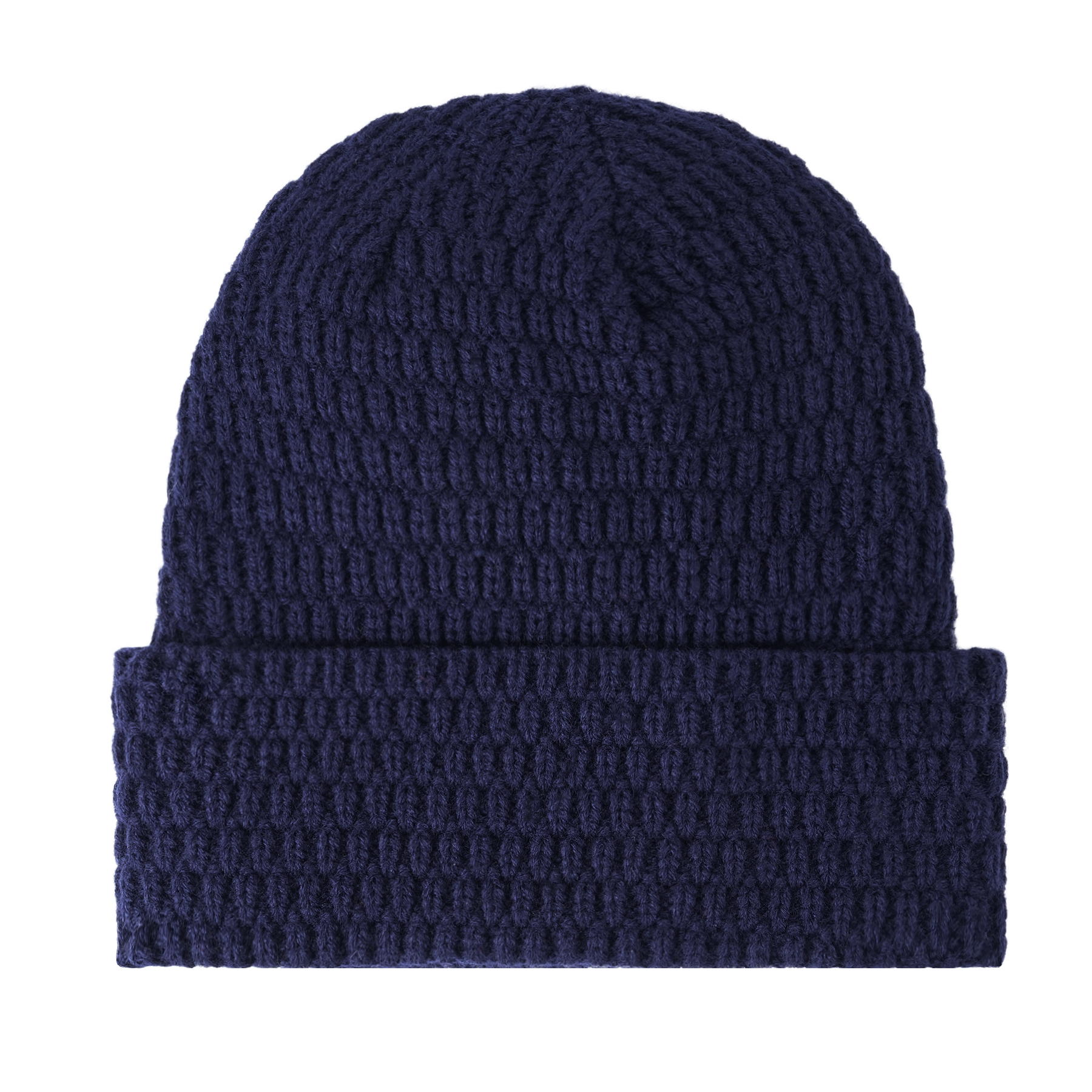 Fleece Lined Knit Beanie With Custom Leather Patch 3