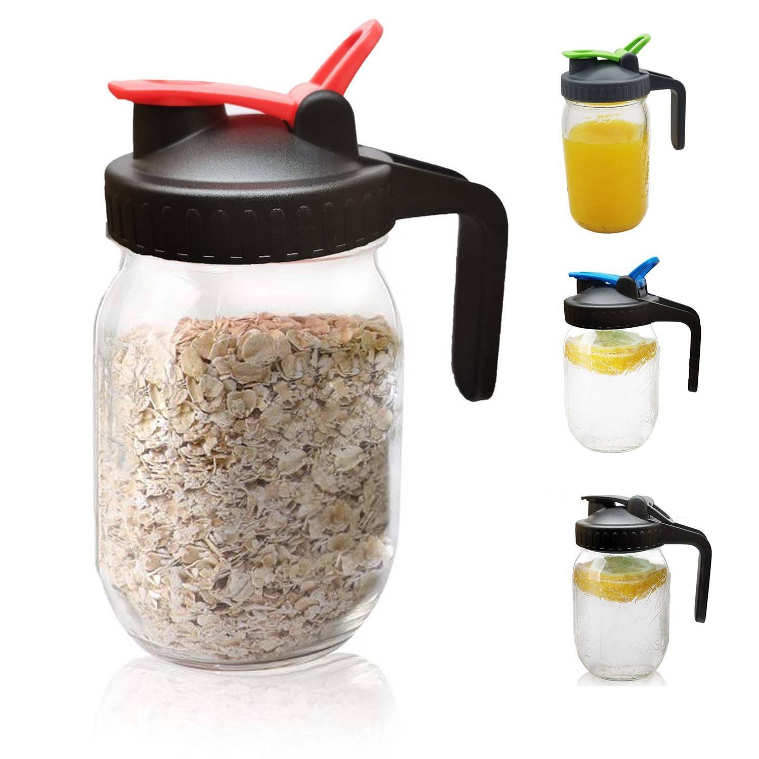 34oz Glass Mason Jar Pitcher 2
