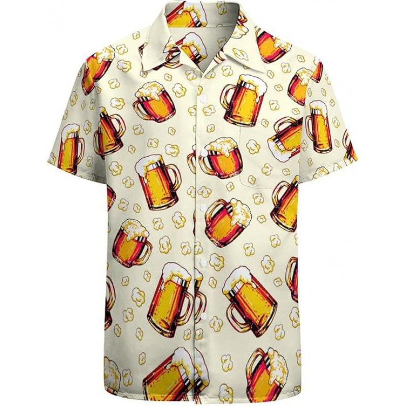 Unisex Hawaiian Shirt Tropical Aloha Short Sleeve Shirt 3