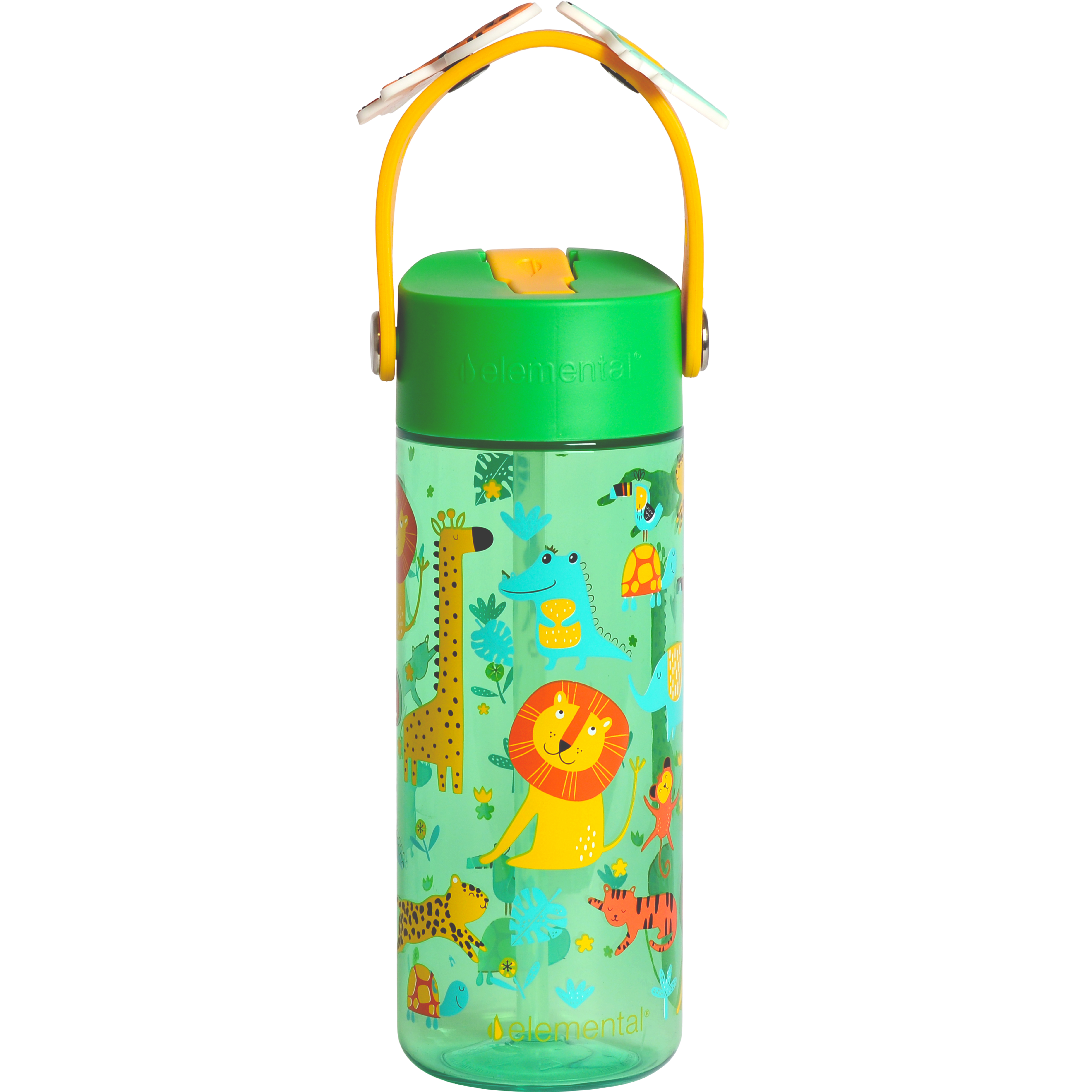 Elemental® Splash Charm 18oz Tritan Water Bottle - with Drinking Spout and Straw 18