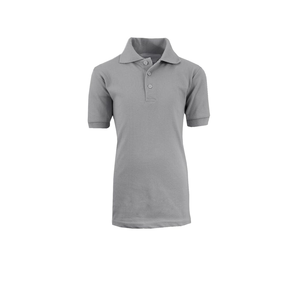 Uniform Polo Shirts - Heather Gray Short Sleeve Size 4 2