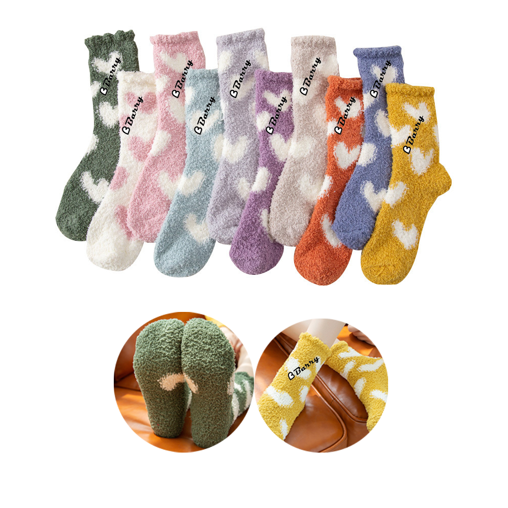 Coral Velvet Socks 1