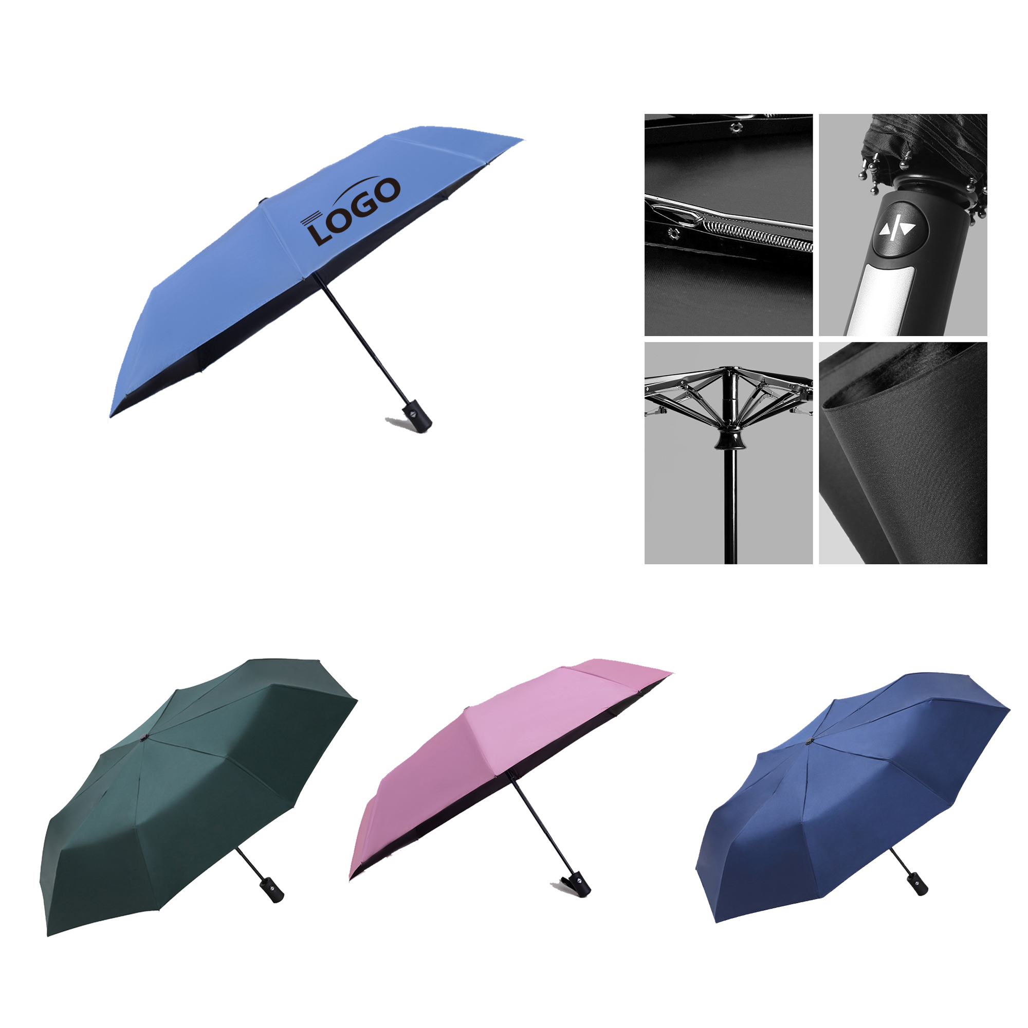 Customizable Automatic Folding Umbrella With Anti-UV Fabric 2