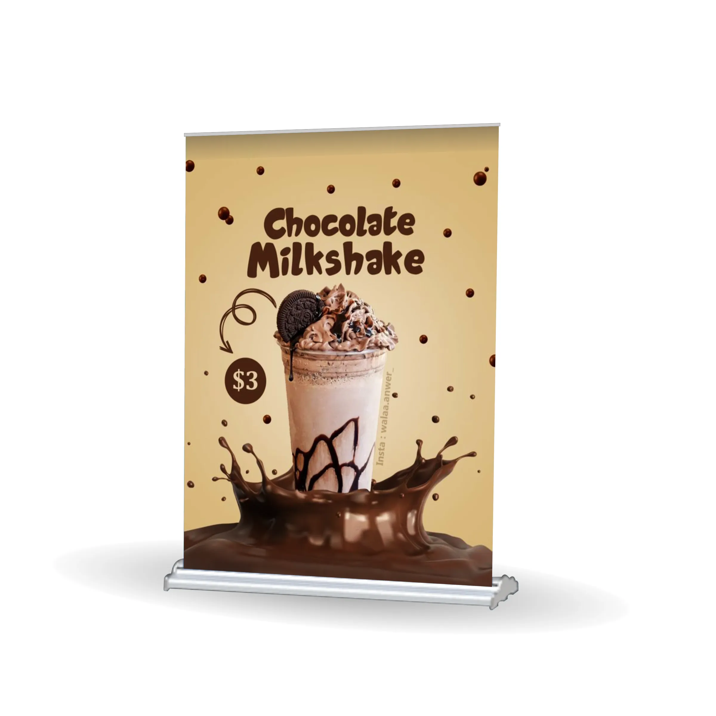60" x 80" Wide Standard Retractable Banner w Stand 3