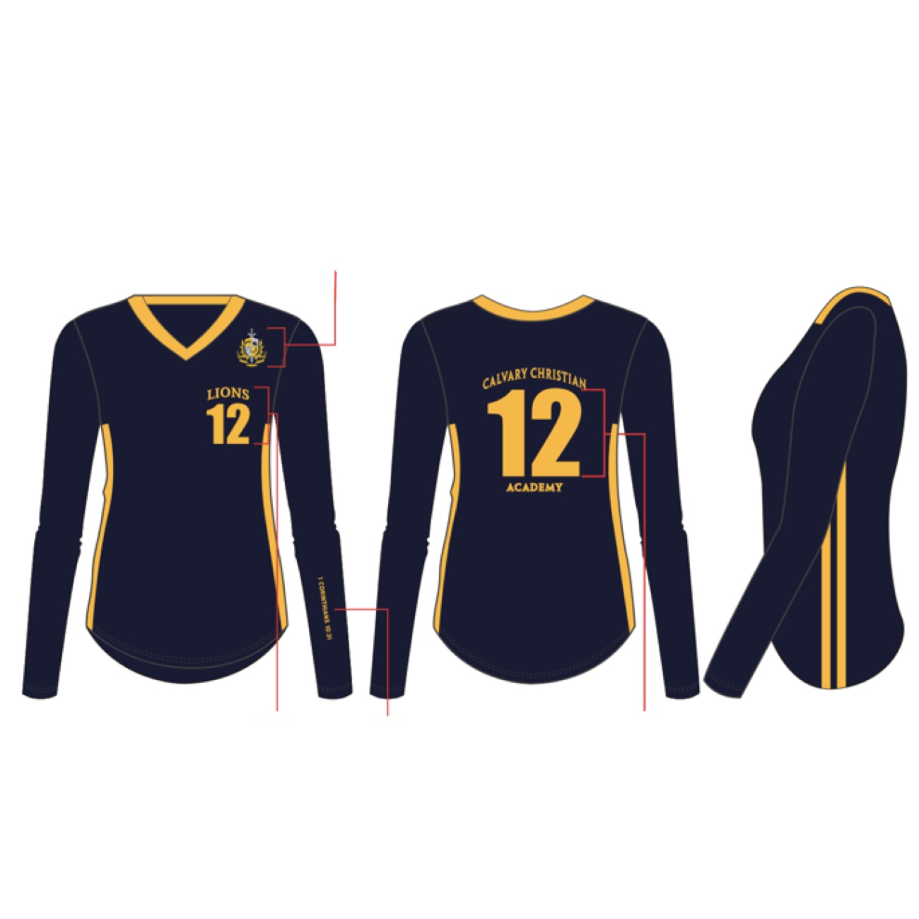 UPHILL™ Women Long Sleeve Volleyball Jersey 5