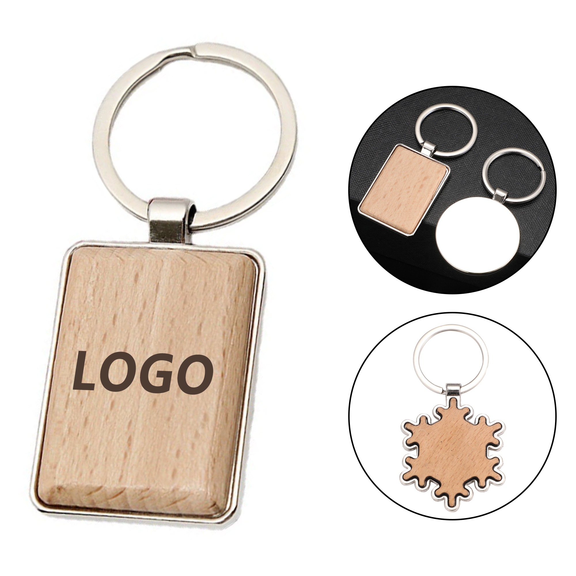 Wooden Keychain Pendant 1