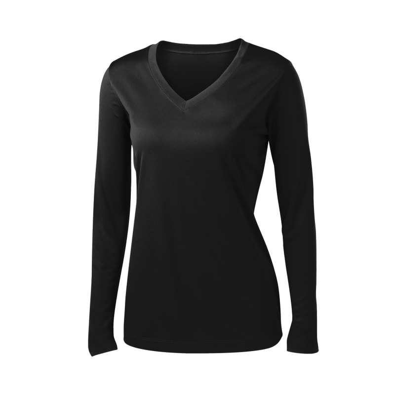 Sport-Tek Women's Long Sleeve PosiCharge Competitor V-Neck Tee. 24