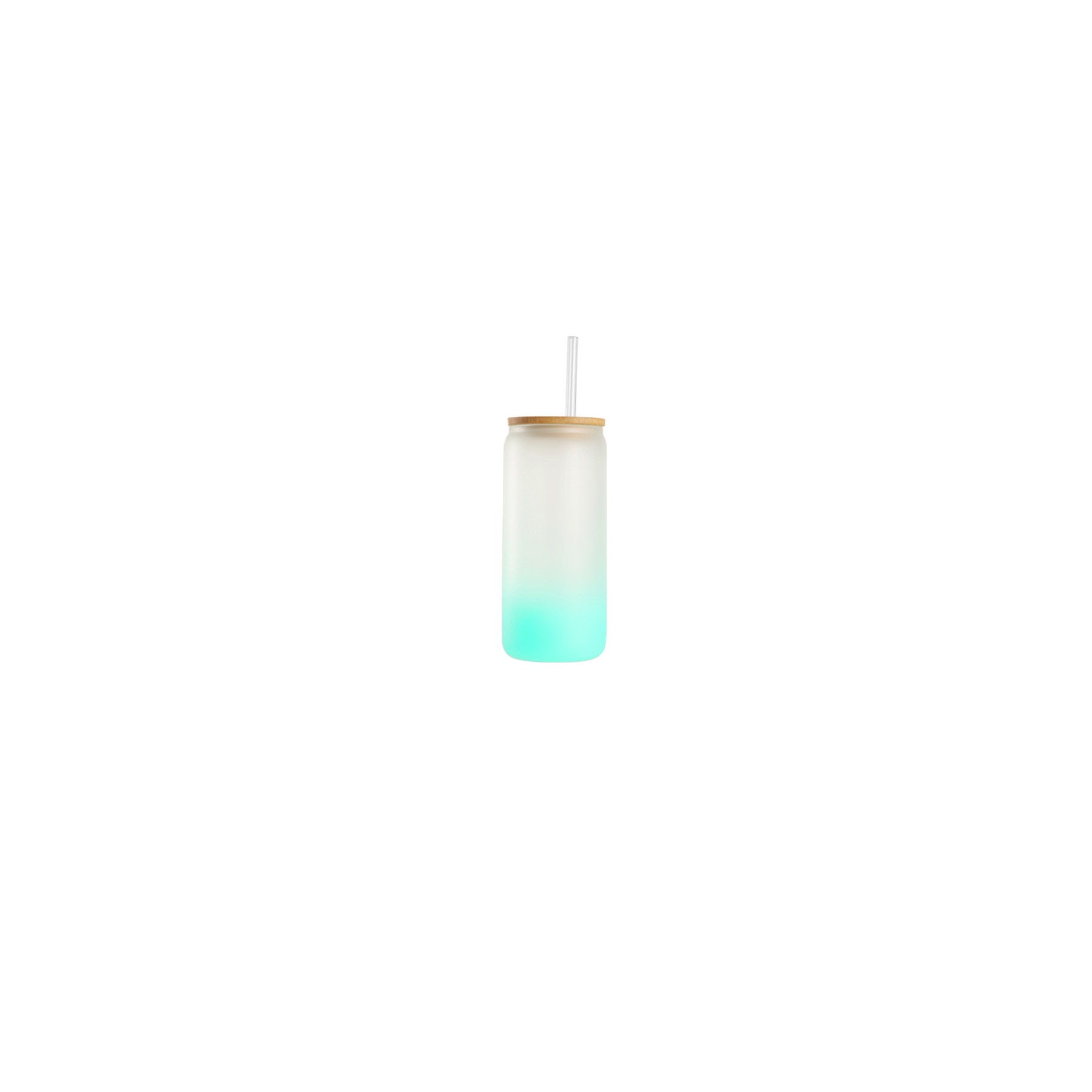 16 OZ Frosted Gradient Water Bottle With Straw 5
