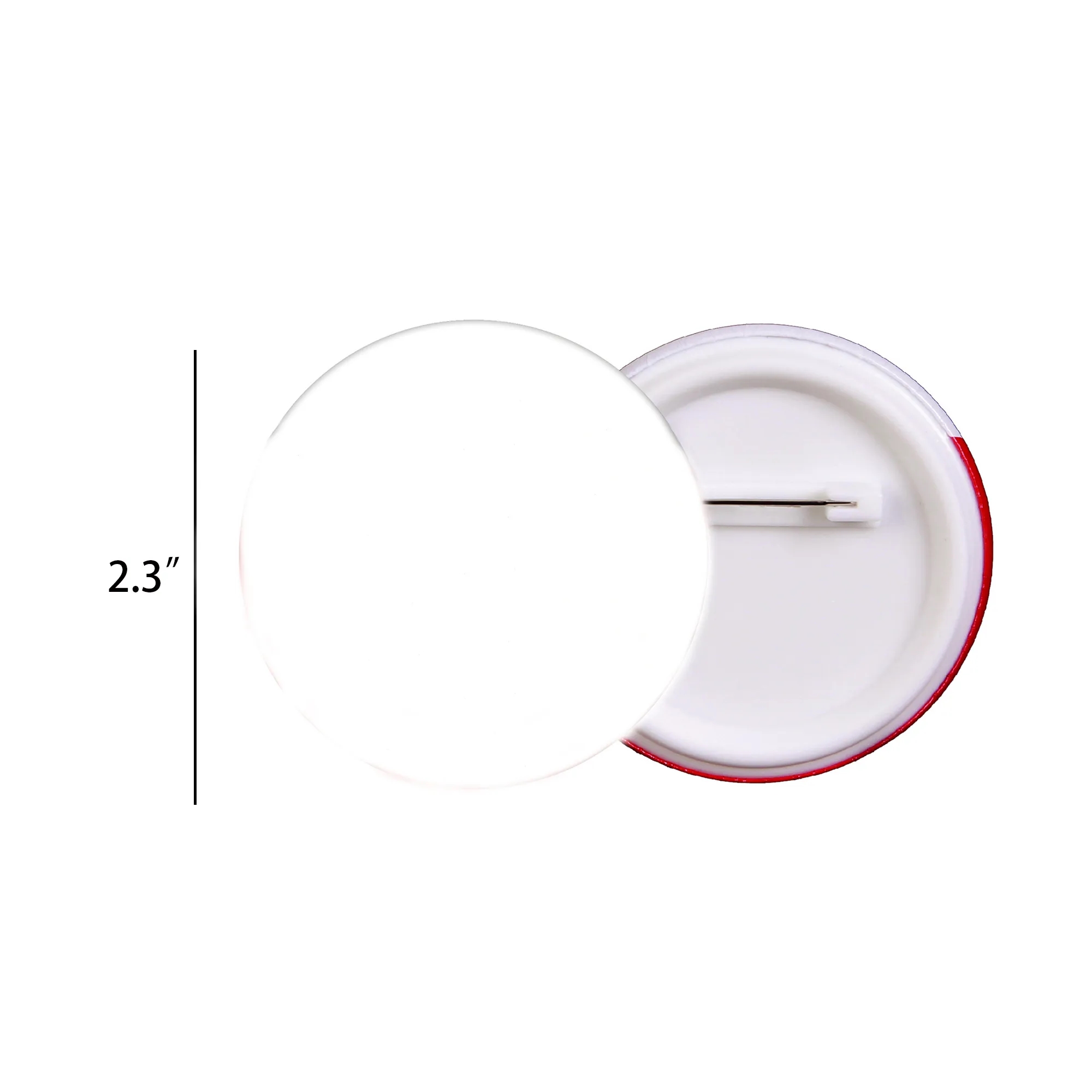 MOQ20 2.3" Round Plastic/Tinplate Full-Color Pin Badge 2