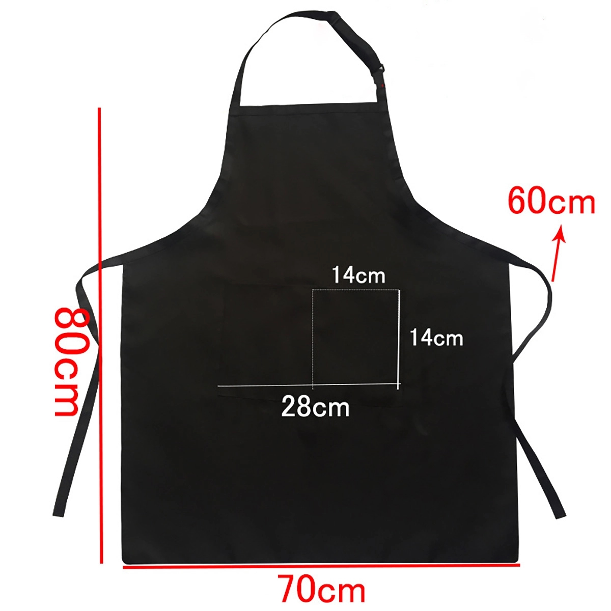 Adjustable Bib Apron Waterdrop Resistant With 2 Pockets 3