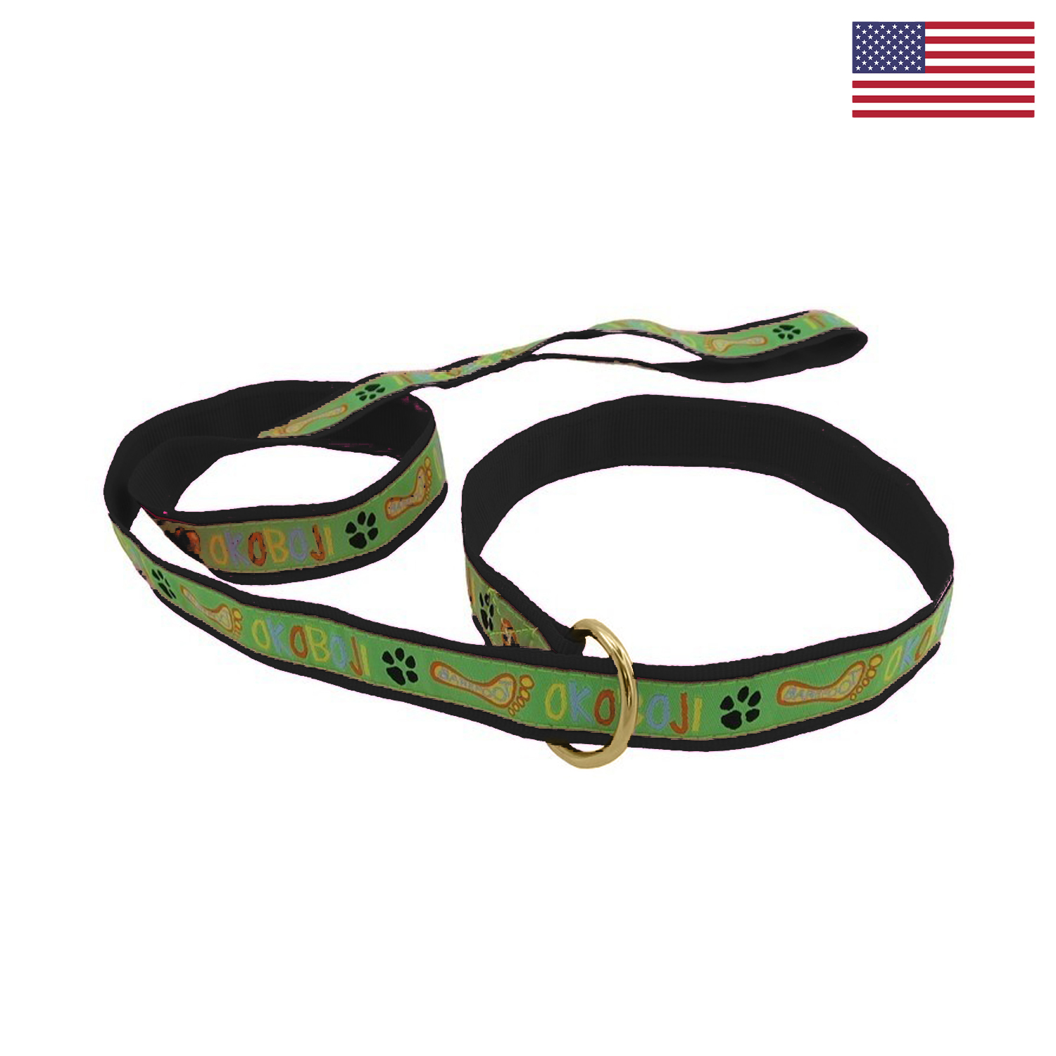 1" X 72" Woven Slip Leash w/ Gold Colored D-Ring - "Elite" Weave