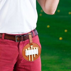 Premium Durable PU Leather Golf Tee Holder 3