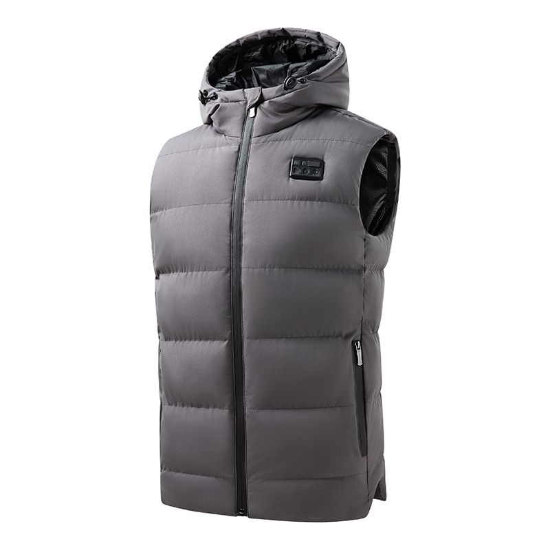 5 Areas Heated Hat Vest w/ Three Button Control Temperature 3
