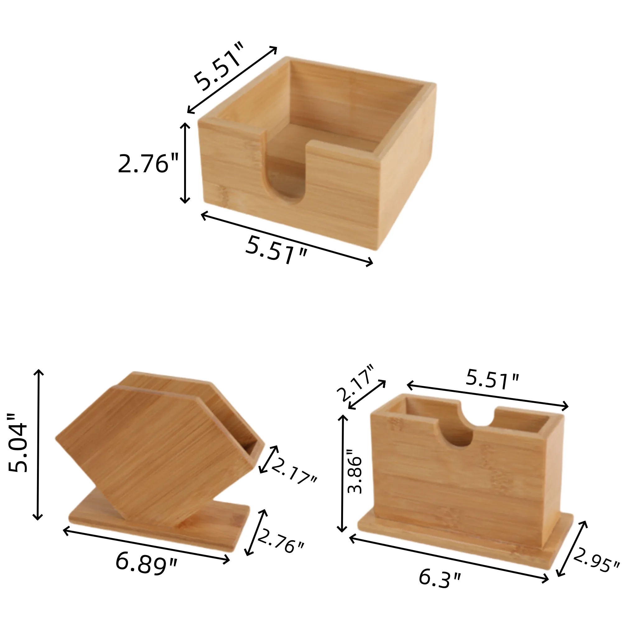 Bamboo Desktop Tissue Box 5