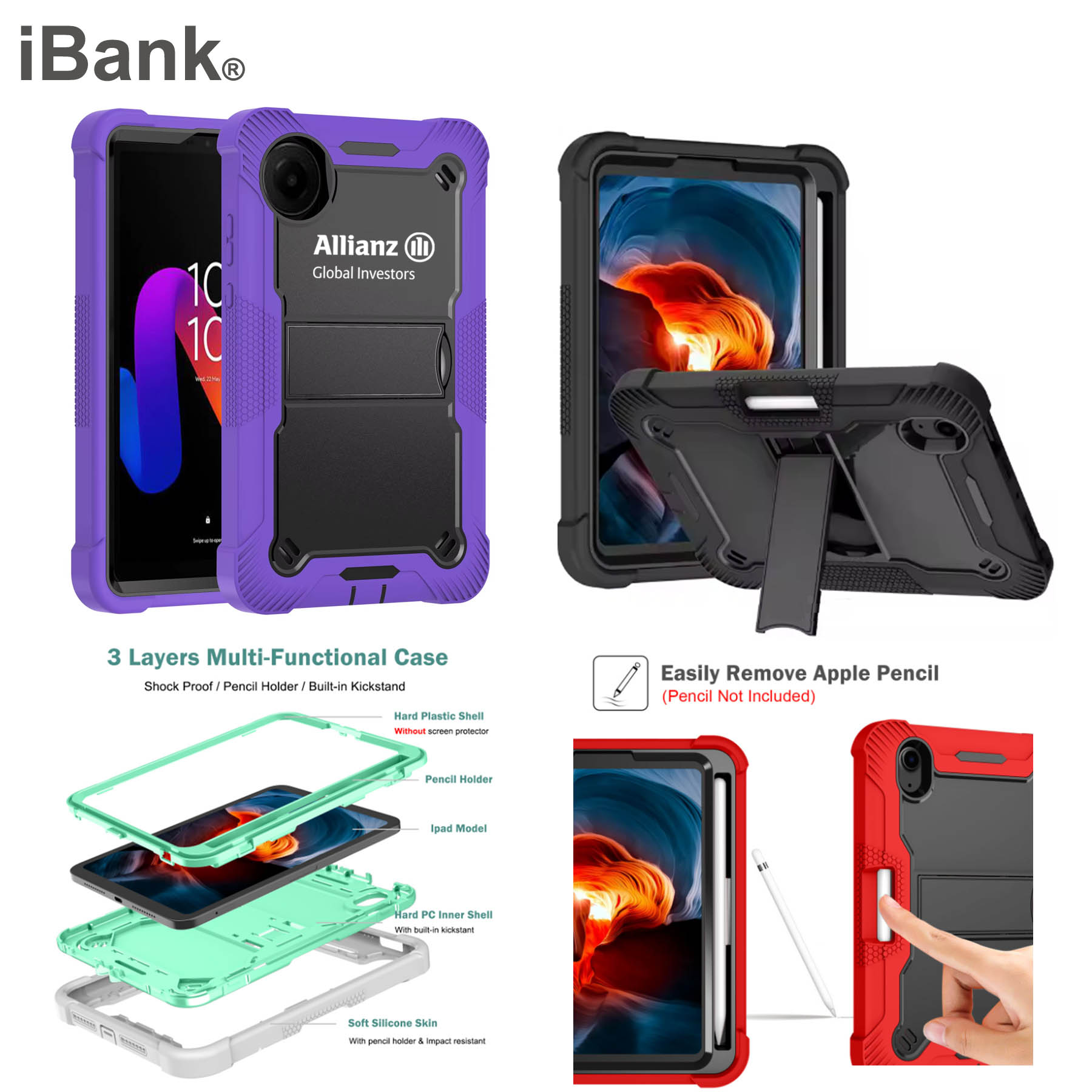 iBank ® Shockproof Case for iPad Mini 7 (A17 Pro) 2024 / Mini 6 8.3" 1