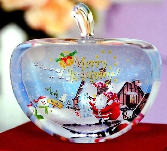 Personalized Crystal Apple Award for Teachers 3