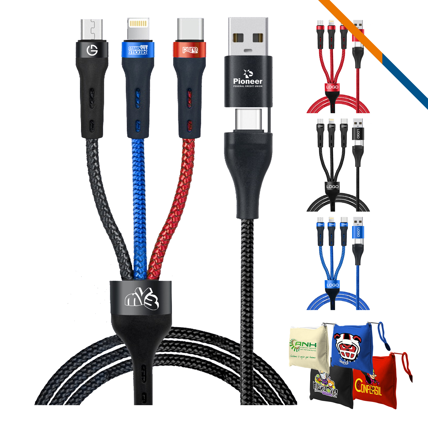 Haidi 5in1 Fast Charging Cable 3