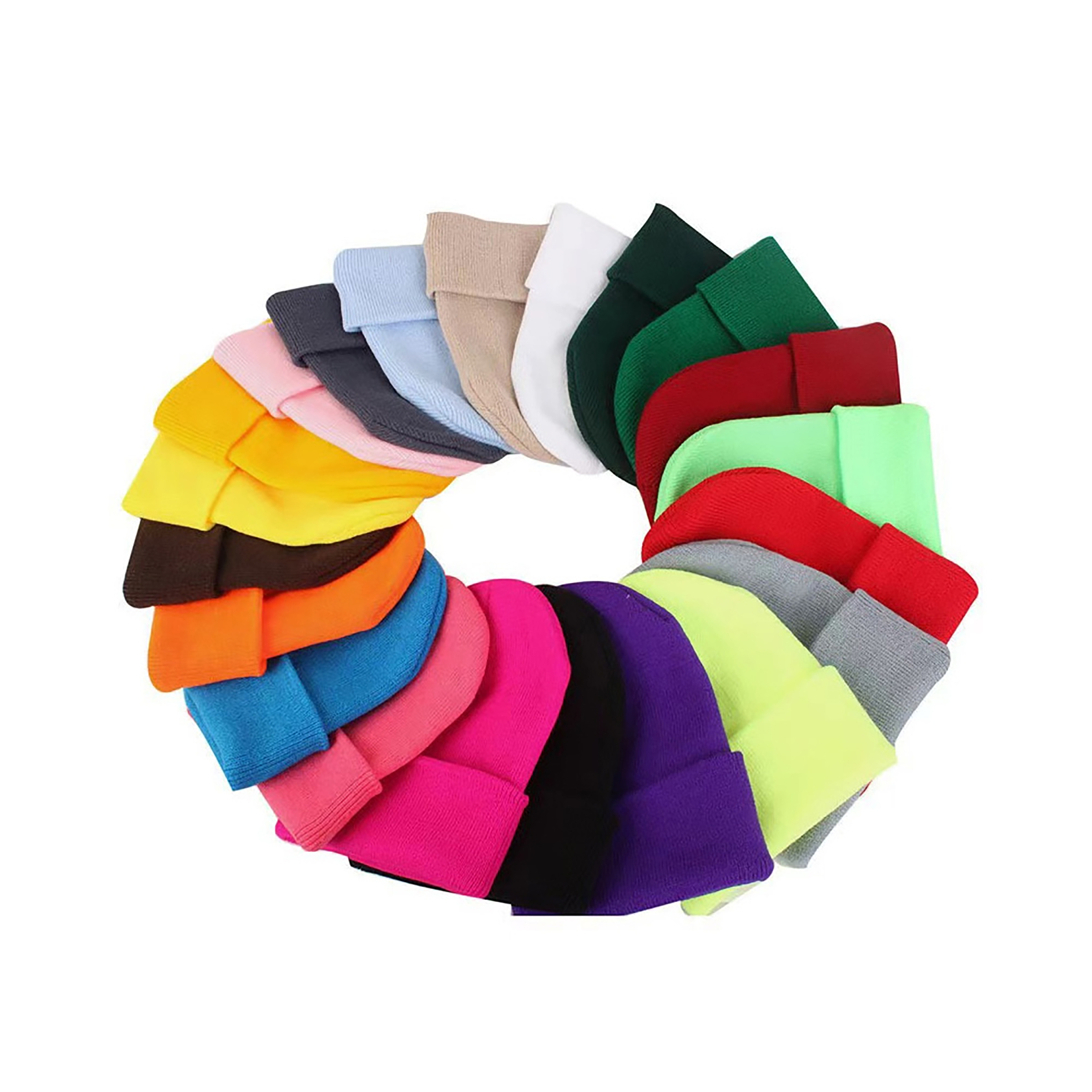 Acrylic Cuffed Knit Winter Hat 3