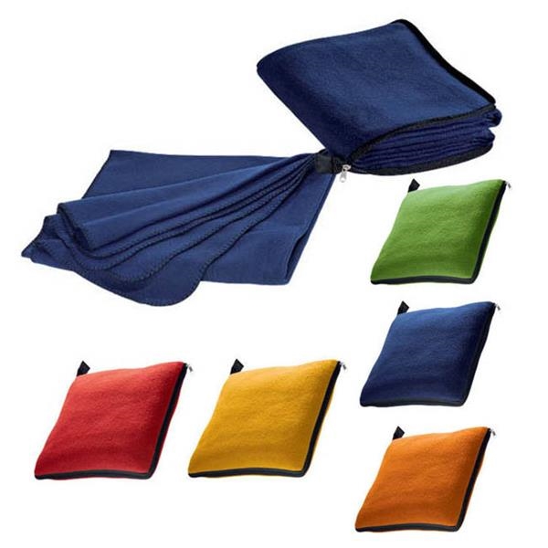Ultra Soft Polar Fleece Travel Blanket w/ Zipper Bag 2