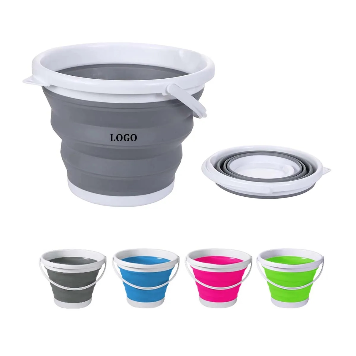 Rubber Collapsible Fishing Bucket 4