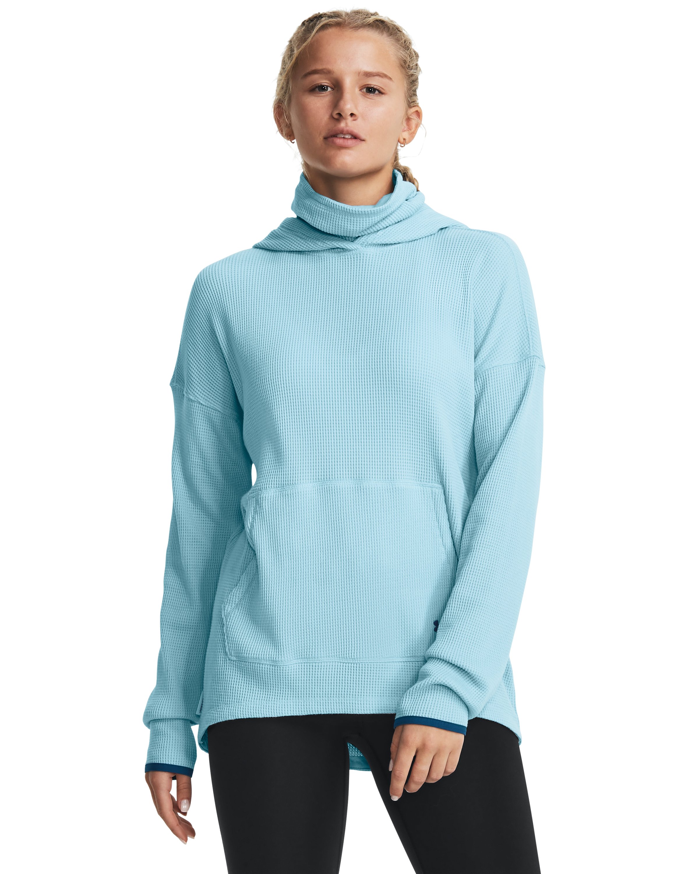 Women's UA Waffle Funnel Hoodie  2