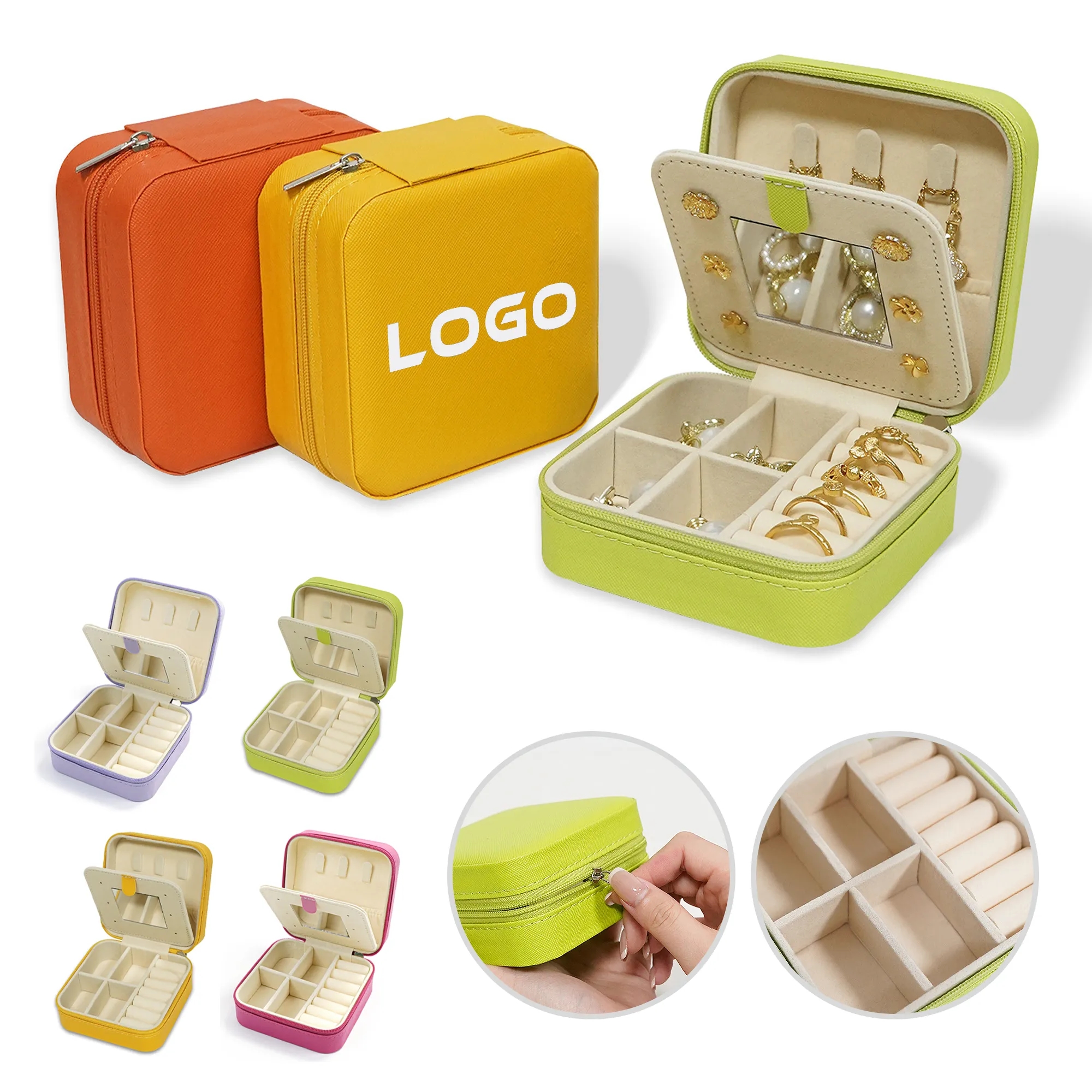 PU Leather Travel Jewelry Organizer 5