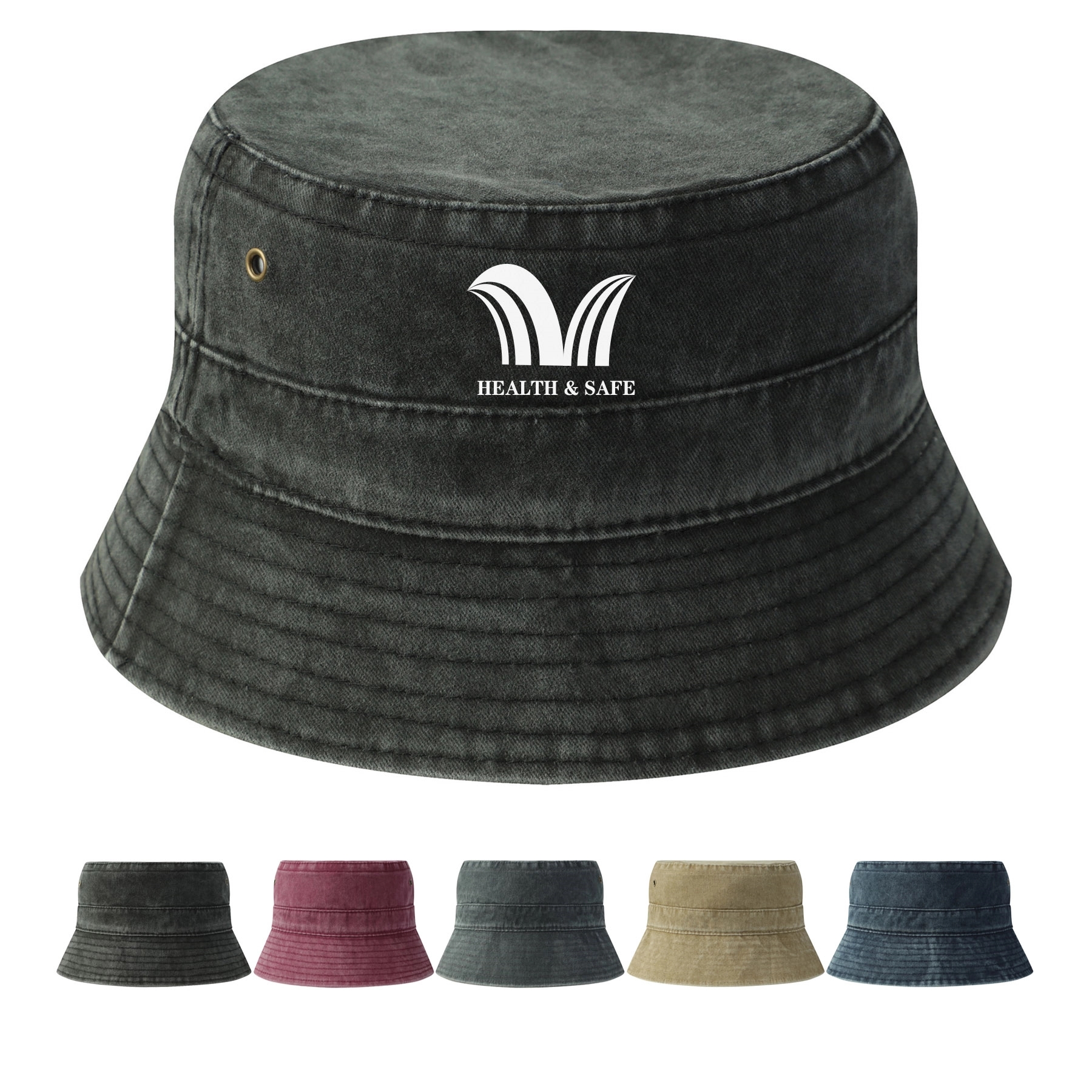 Aging Treatment 100% Cotton Bucket Hat 2
