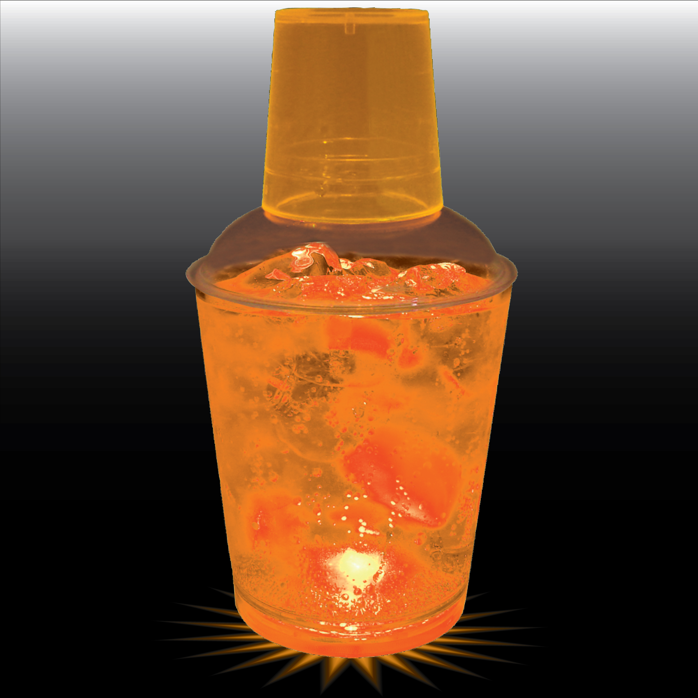 12oz Single Light 3 Piece Plastic Cocktail Shaker 22