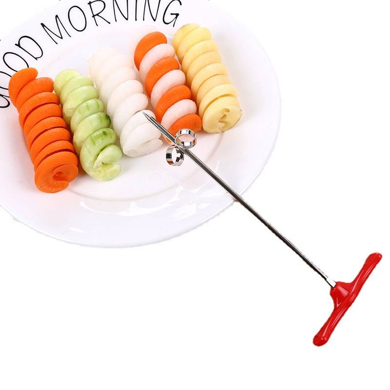 Stainless Steel Screw Roller Creative Cucumber Rotary Cutter 4