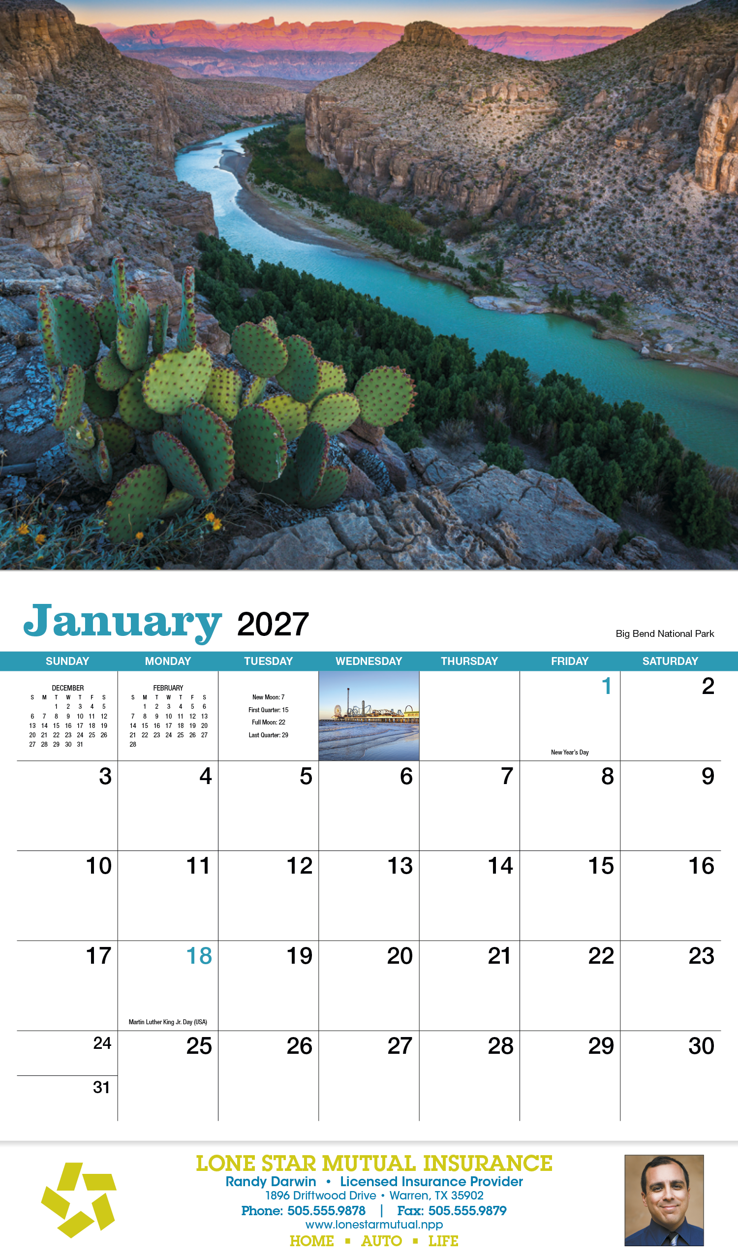 HotLine® Products Texas Appointment Calendar - Stapled 20
