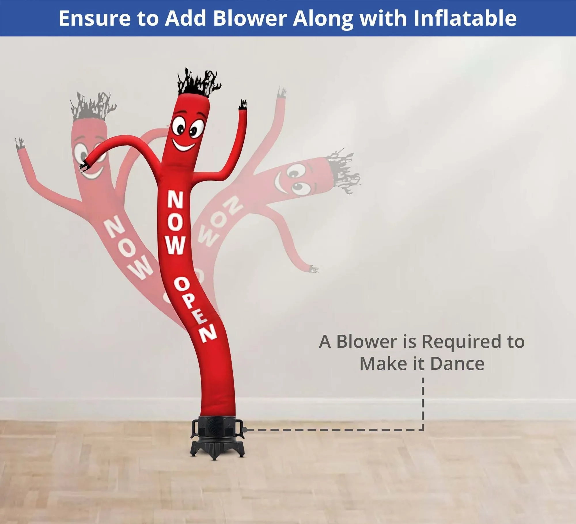 Now Open Inflatable Tube Man with Blower 5