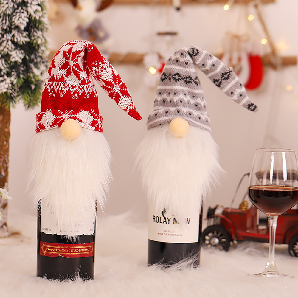 Christmas Knitted Wine Bottle Cover 6