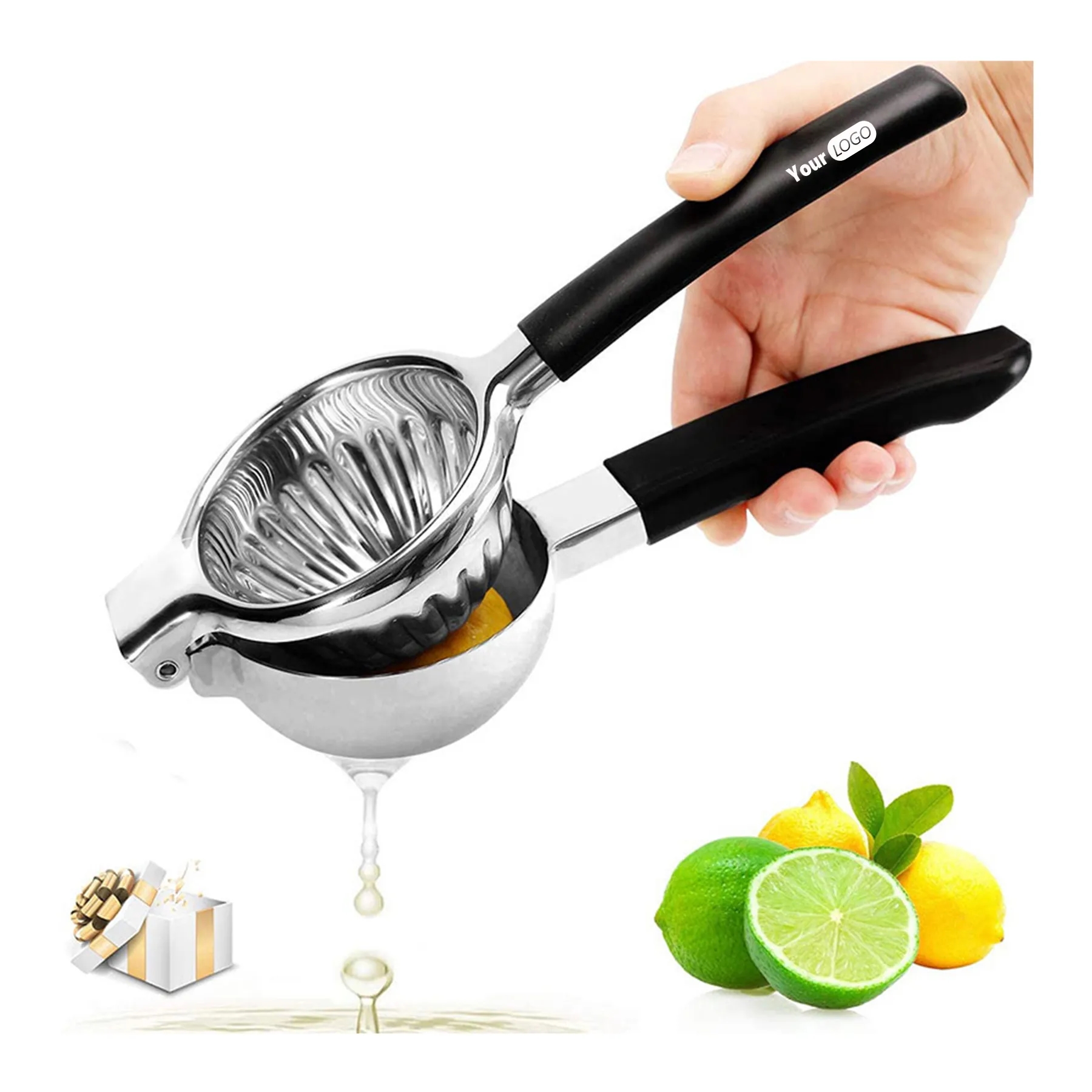 Lemon Squeezer Stainless Steel Silicone Handle 5