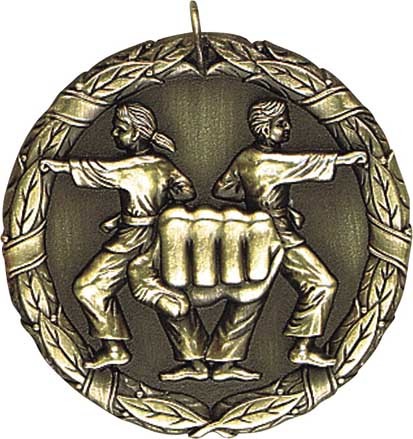 Karate XR200 Series Medal, 2" 2