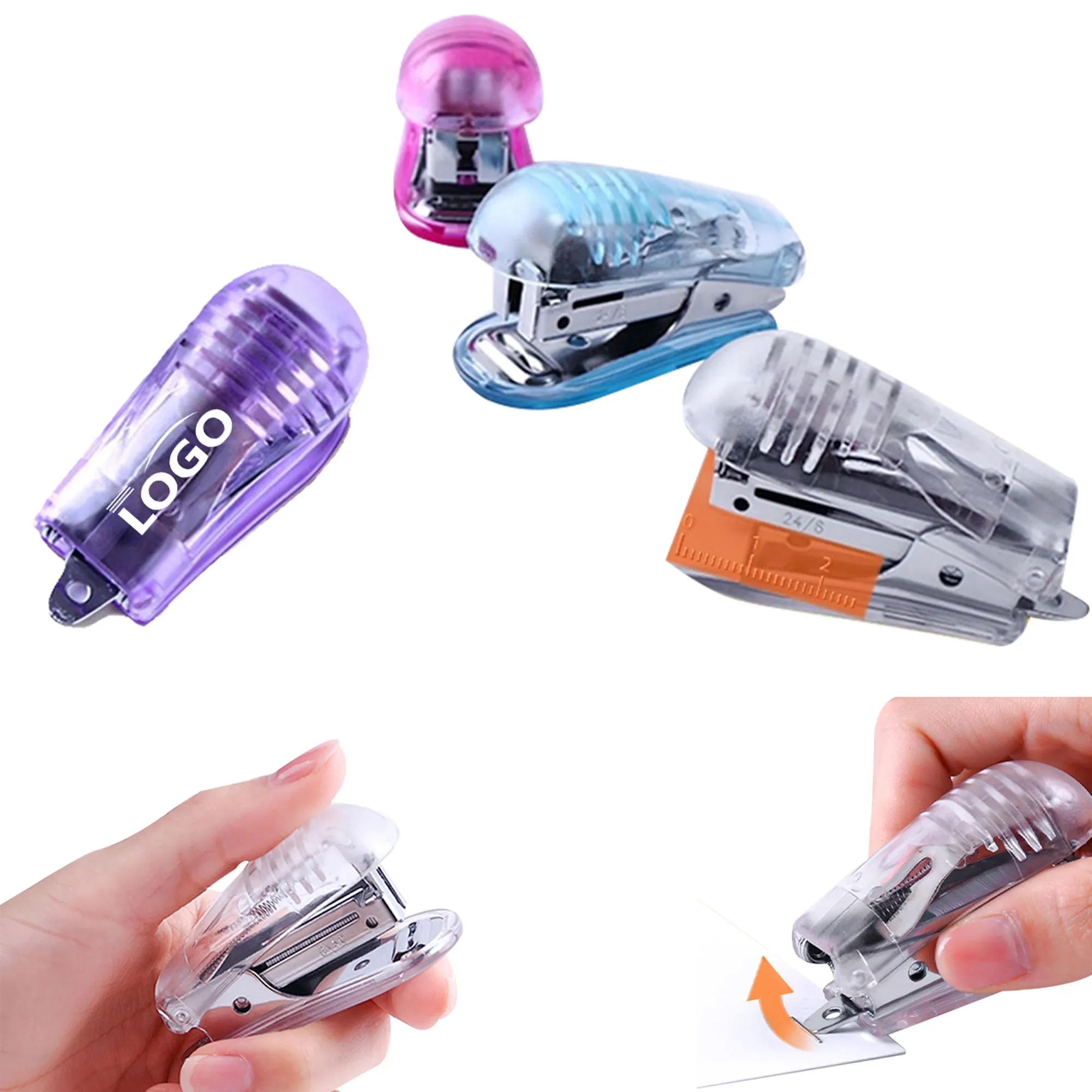 MOQ 100PCS Transparent Mini Stapler 4