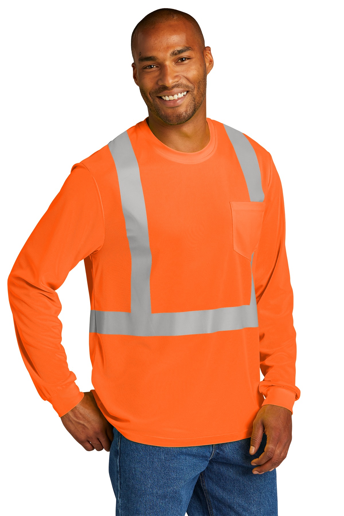 CornerStone ANSI 107 Class 2 Mesh Long Sleeve Tee. CS201 11