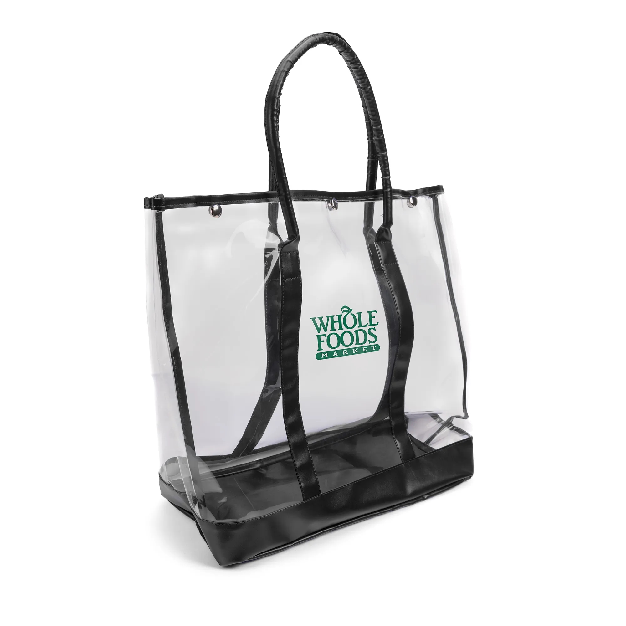 Luxe Button-Top Tote with PU Leather Trim 16