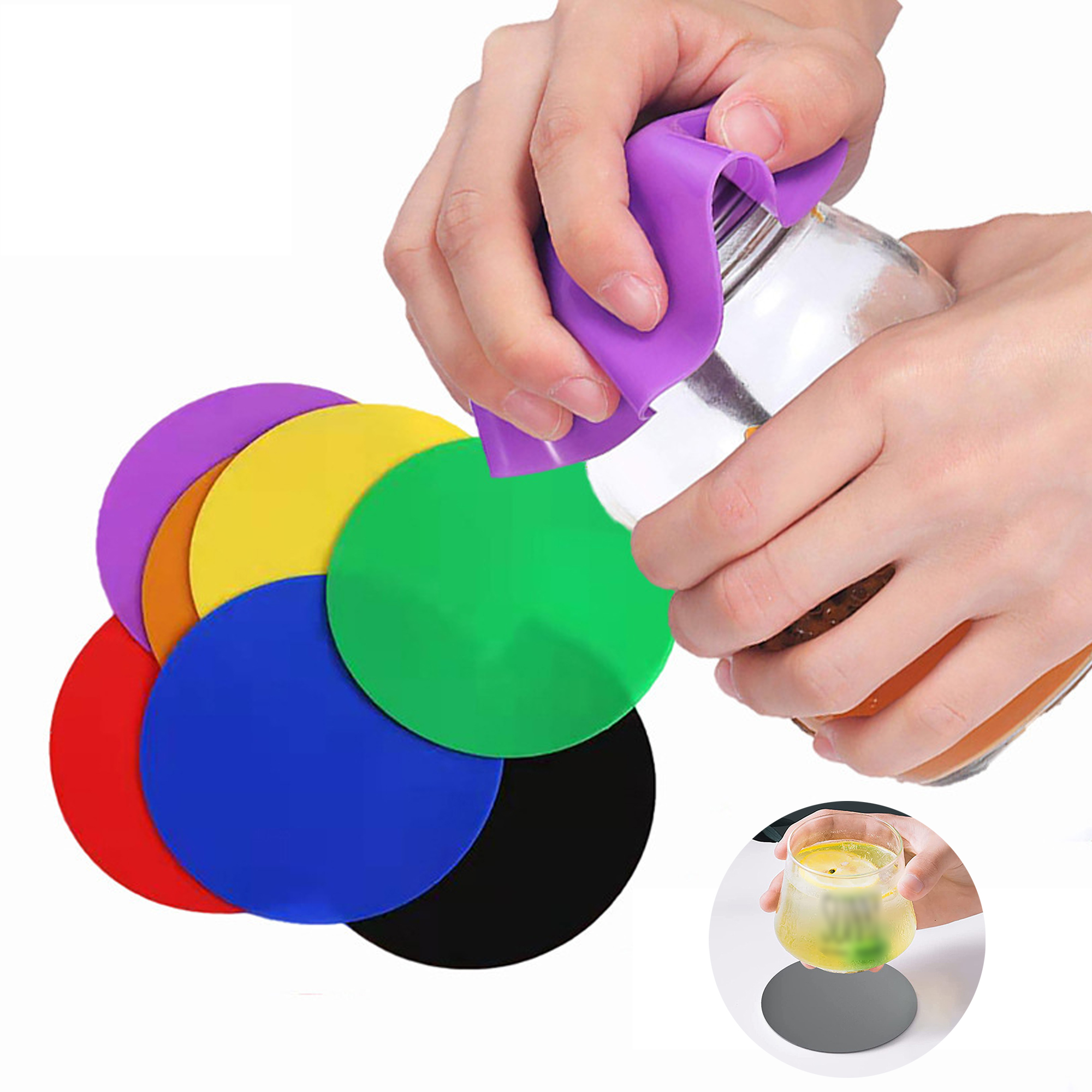 Silicone Jar Opener Gripper Coaster 2