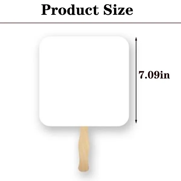 Rounded Square Shape Single Hand Fan 2