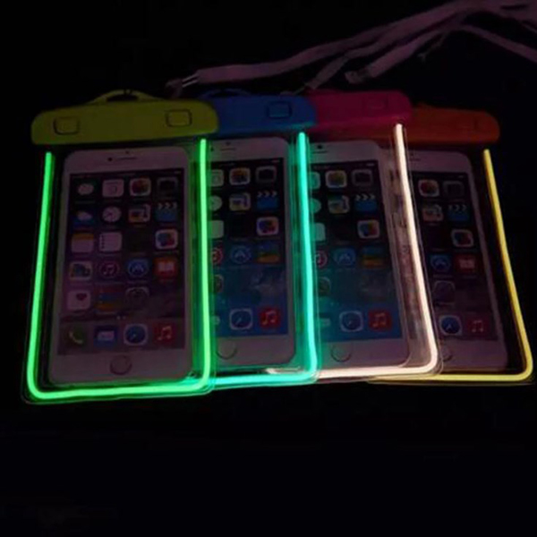 Luminous waterproof PVC mobile phone pouch 3