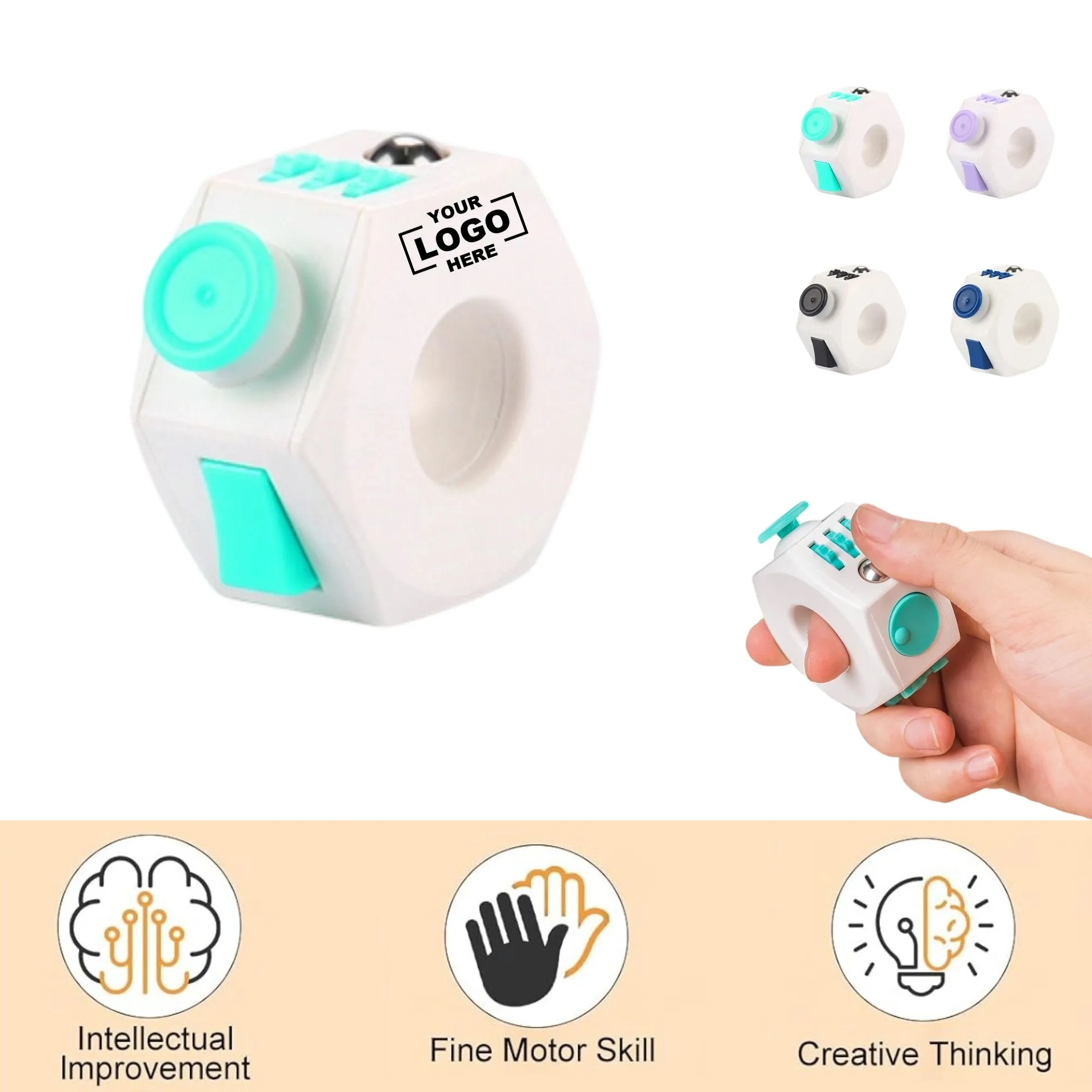 Tactile Rubik's Cube Six Sided Silent Decompression Toy