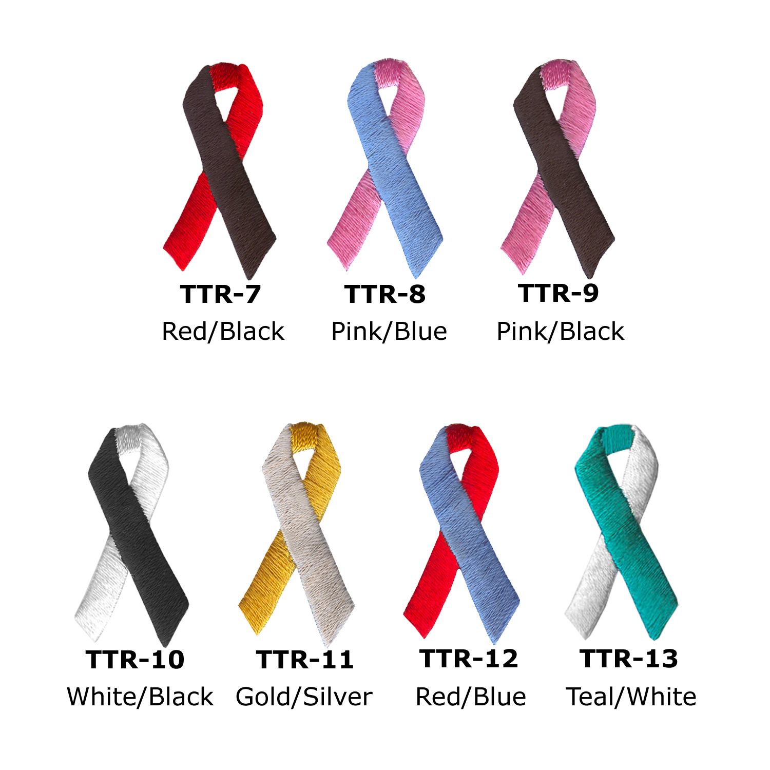 Stock Embroidered Ribbon Stickers 3