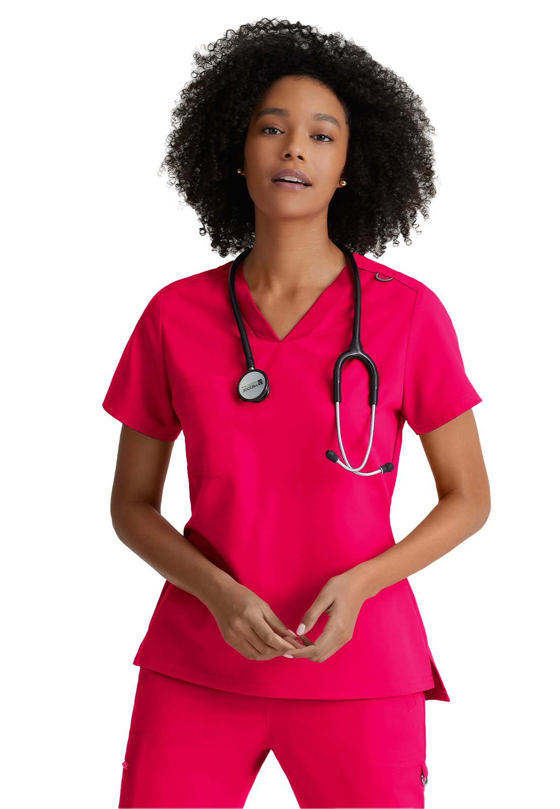 Grey's Anatomy Spandex Stretch - Women's One-Pocket Bree Tuck-In Scrub Top 44