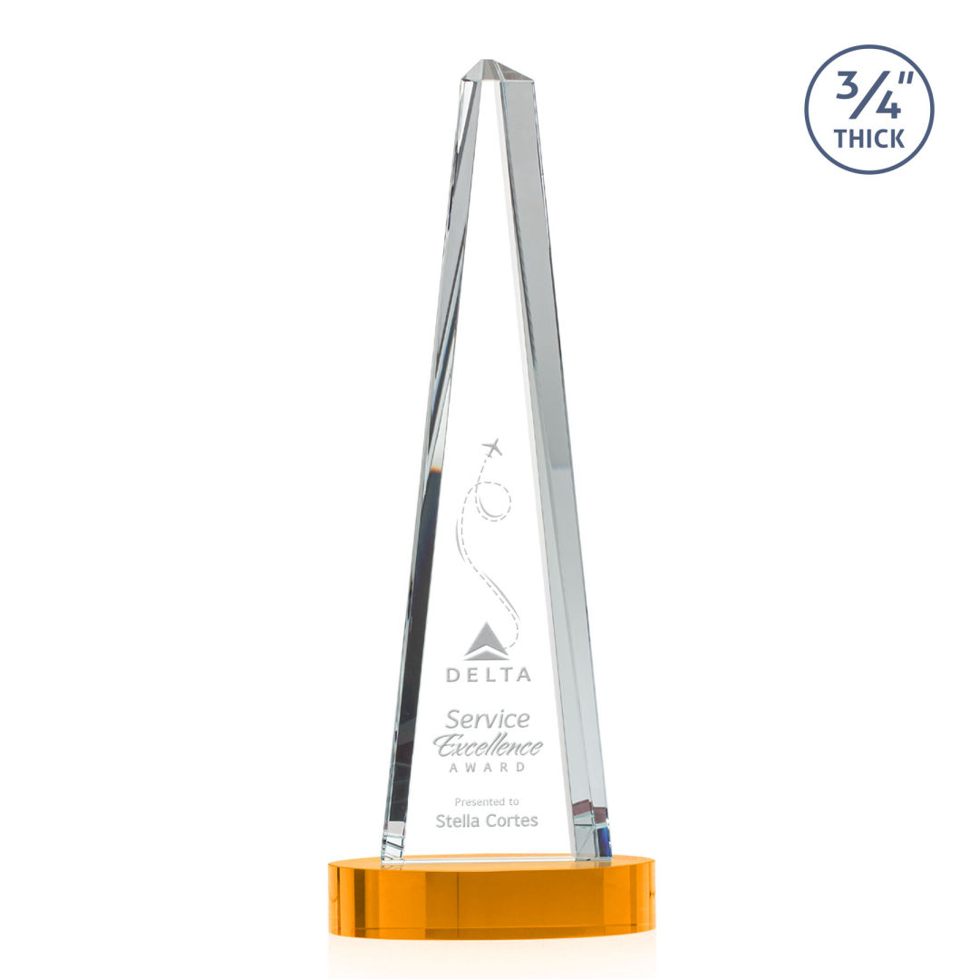 Majestic Tower Award on Alberton Base - Amber 16